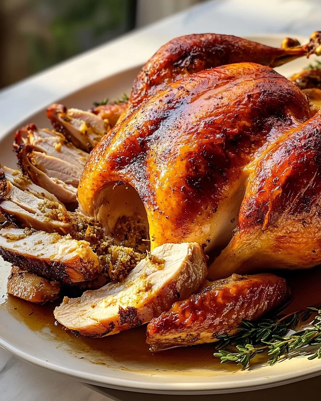 Ahornbutter-glasiertes Truthahn-Rezept für festliche Anlässe