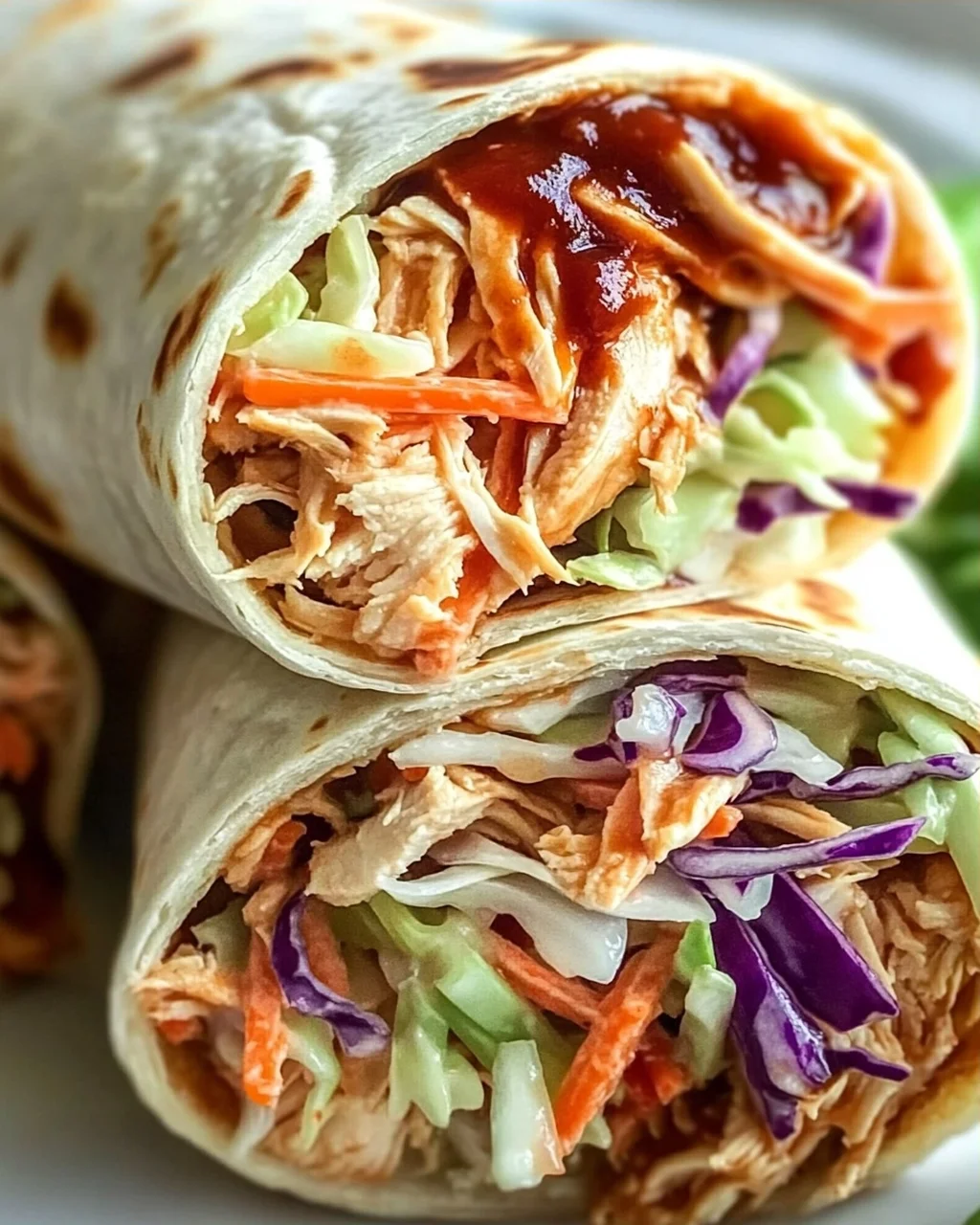 BBQ Hähnchen Coleslaw Wraps – Dein schnelles Lieblingsgericht!