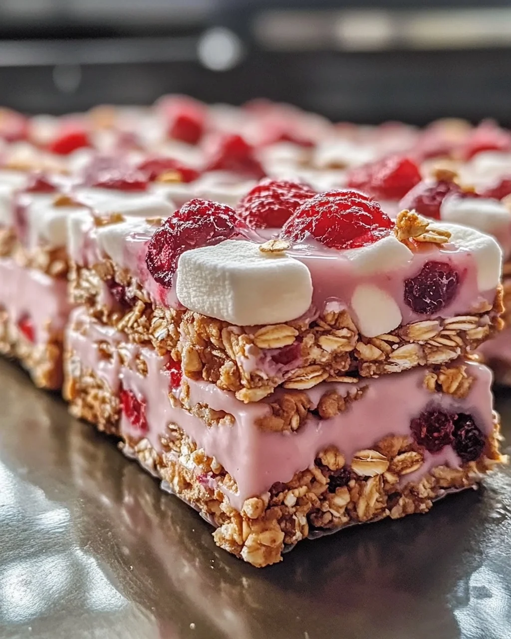 Beeren und Sahne Müsli-Riegel einfach selbst machen