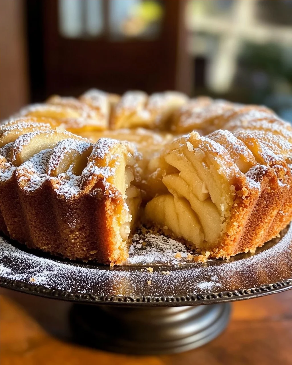 Bester gedeckter Apfelkuchen