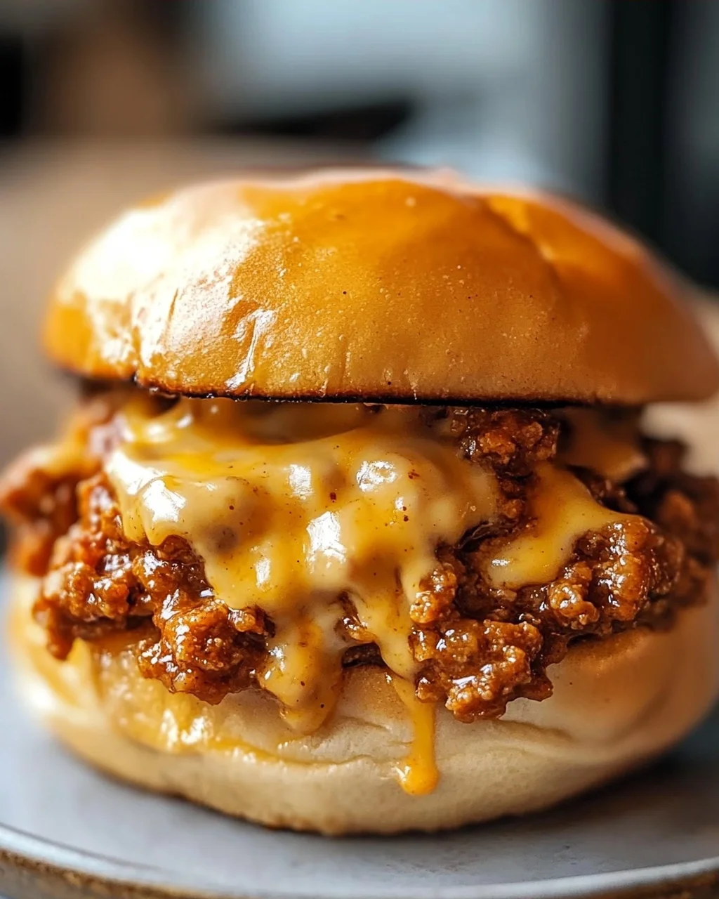 Cajun Chicken Sloppy Joes mit cremiger Käsesauce
