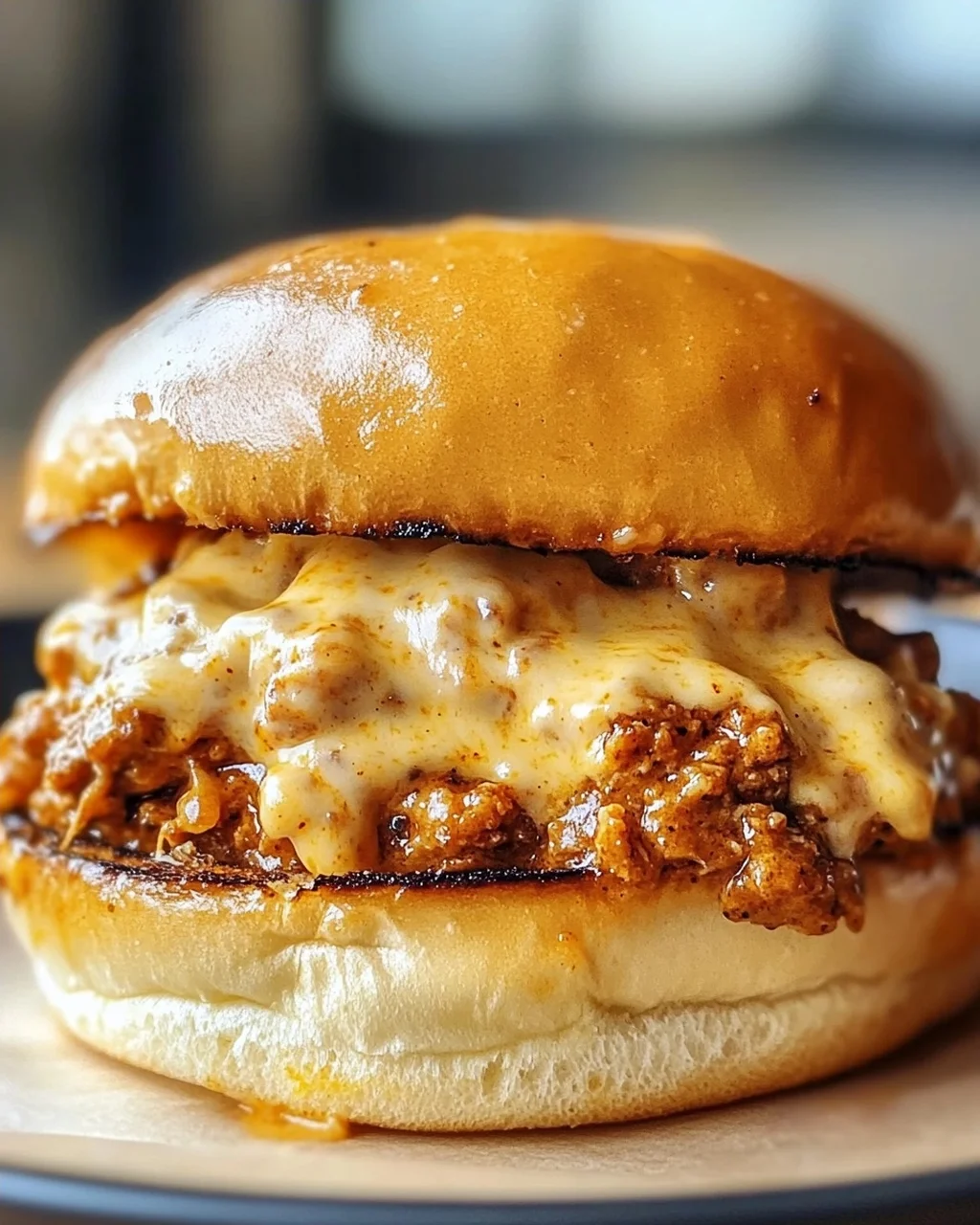 Cajun Chicken Sloppy Joes mit cremiger Käsesauce