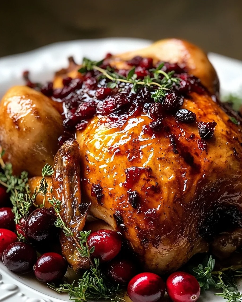 Cranberry Maple Roast Chicken
