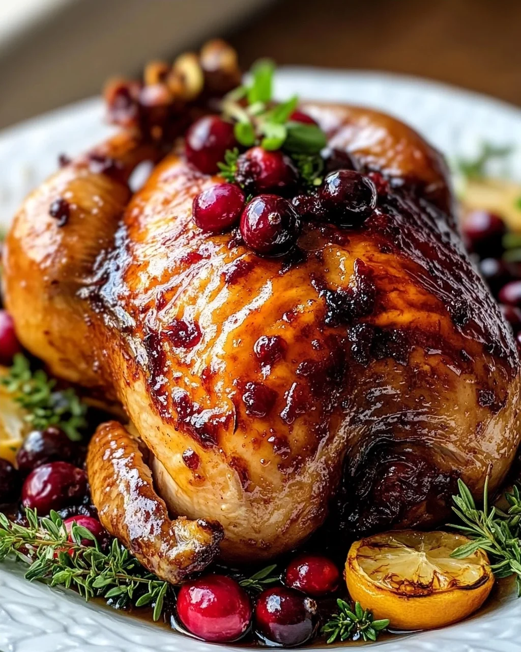Cranberry Maple Roast Chicken