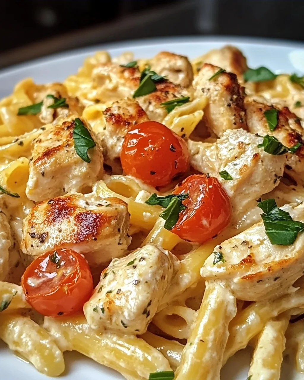 Cremige Hähnchen Feta Pasta: Unglaublich & einfach lecker!