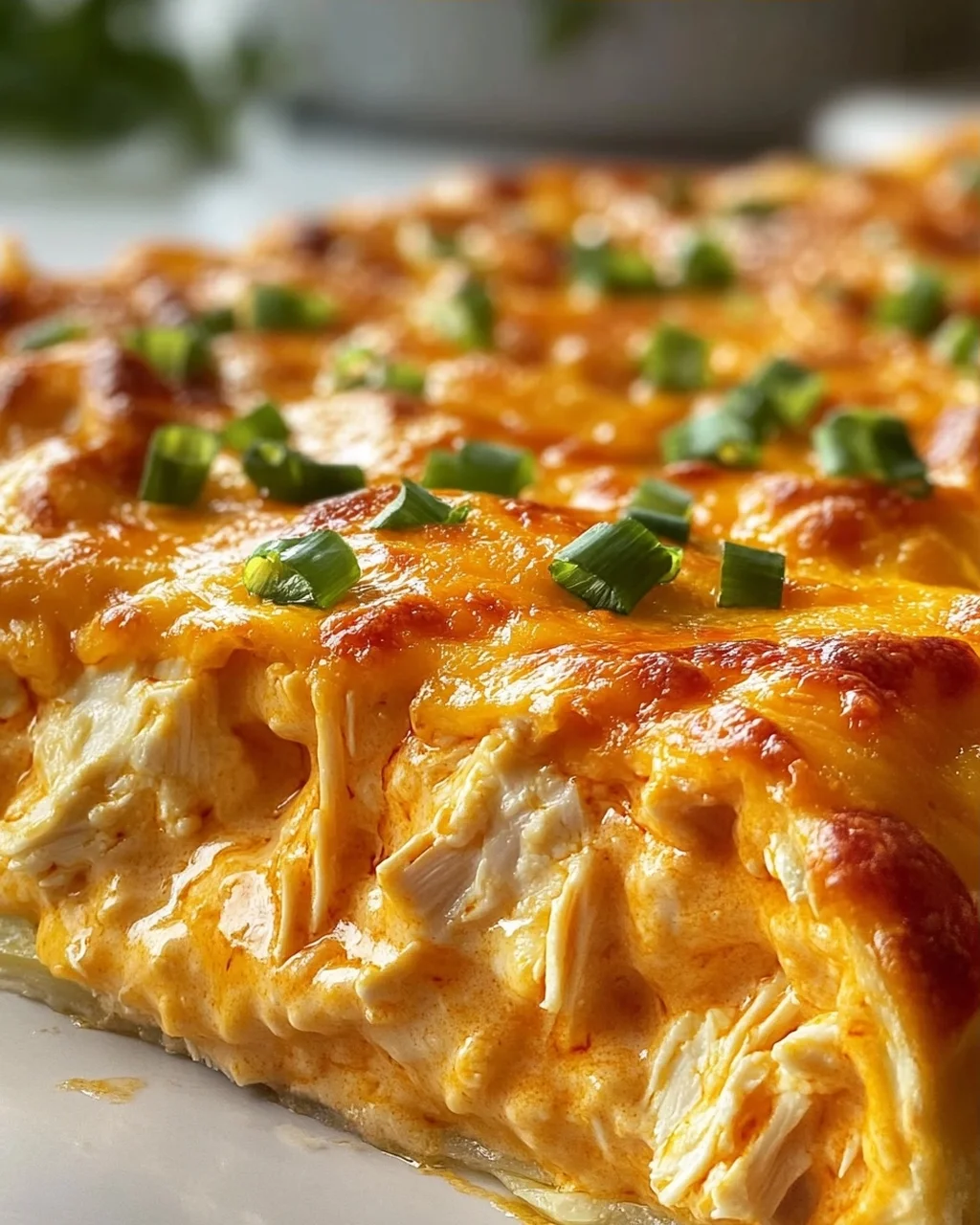 Cremiger Buffalo Hähnchen Käse Auflauf – Einfach & Lecker!