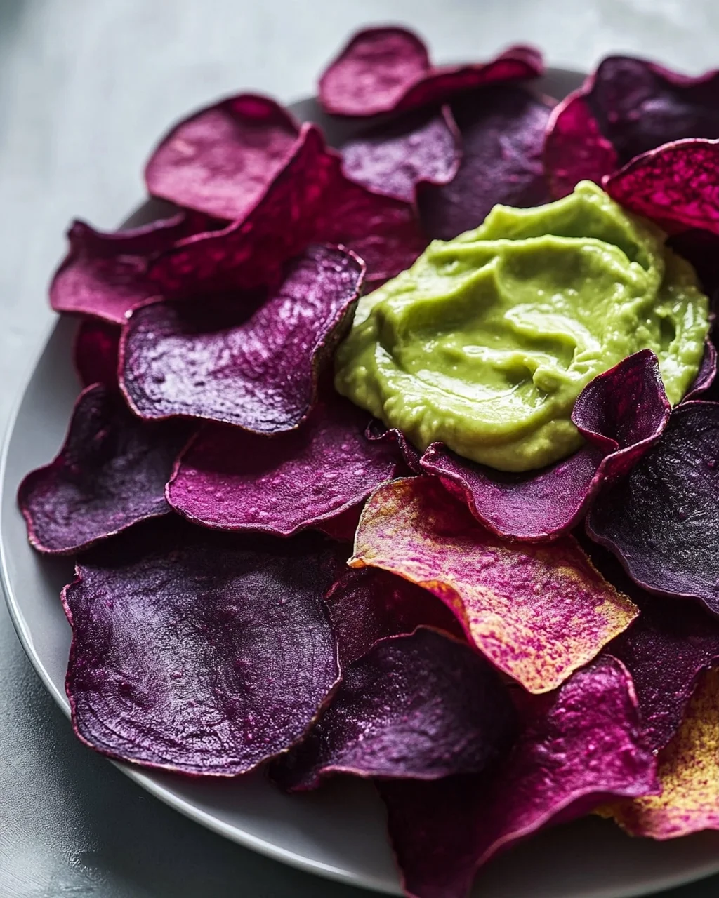 Crispy Rote Bete Chips mit Avocadocreme Dip – Gesund & Lecker!
