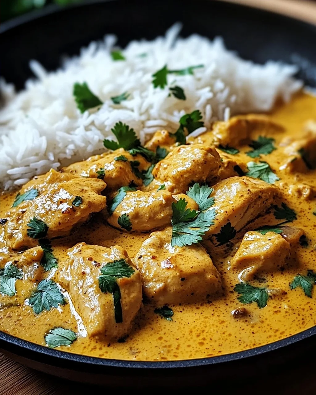 Curry-Geschnetzeltes mit Reis
