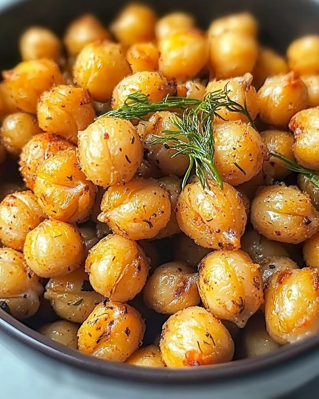 Dillgurken geröstete Kichererbsen für Knabberspaß