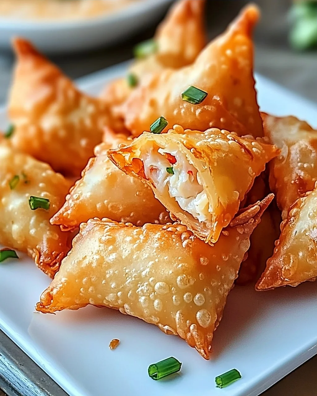 Einfache Reisblatt-Krabben-Rangoons