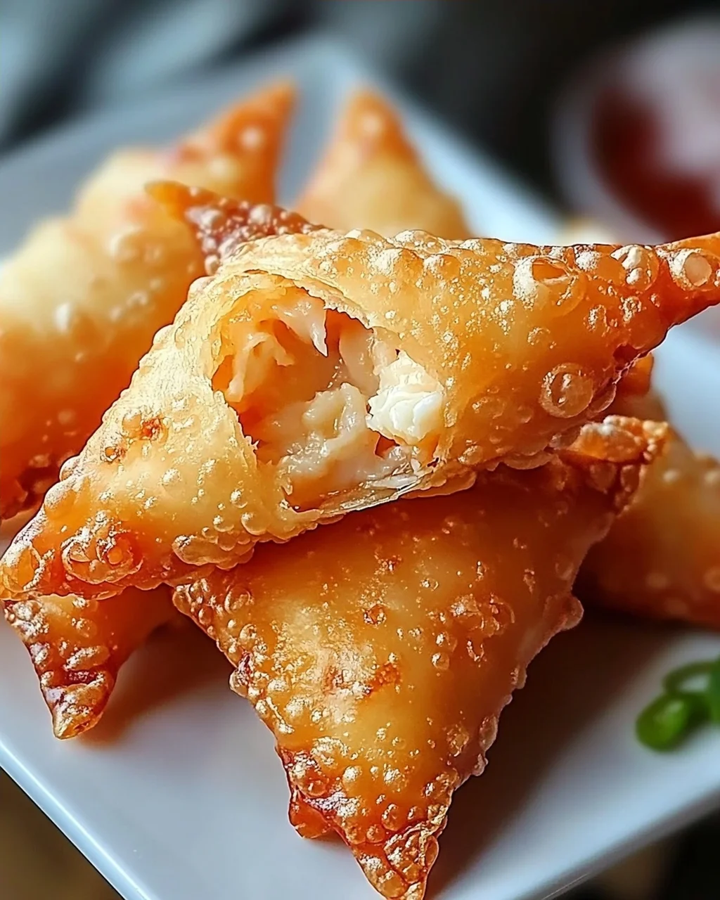Einfache Reisblatt-Krabben-Rangoons