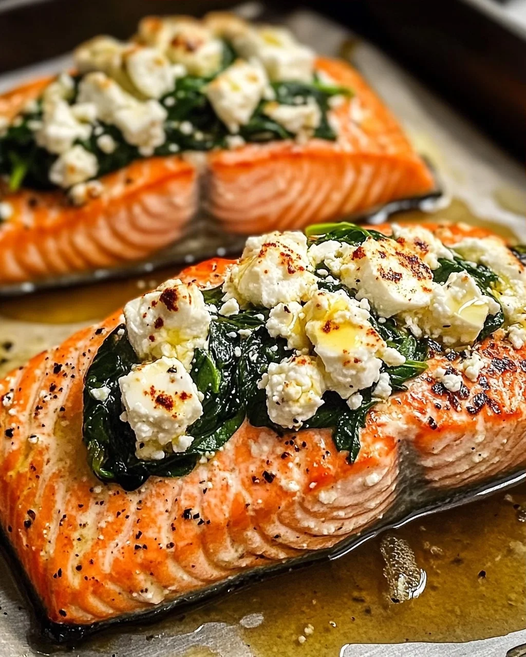 Gefüllter Lachs mit Spinat und Feta – Einfach lecker!