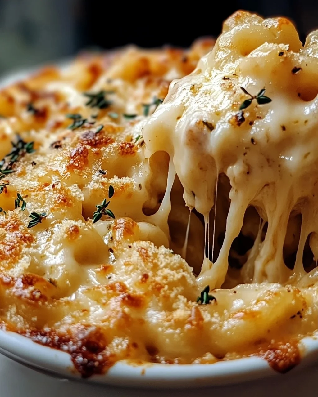 Genussvolles French Onion Soup Mac Cheese Rezept für Käseliebhaber