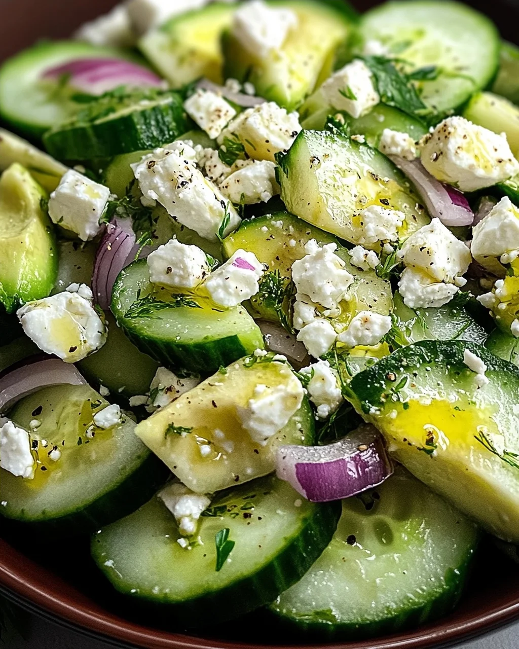 Gurken-Avocado-Salat mit Feta