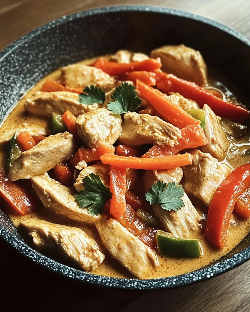 Hähnchen-Pfanne mit Kokosmilch