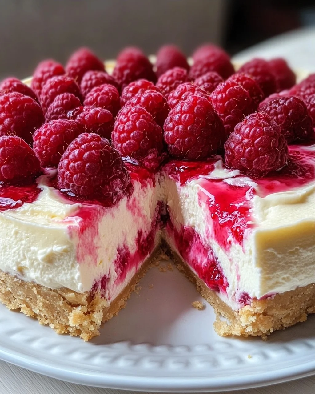 Himbeer Schmand Cheesecake