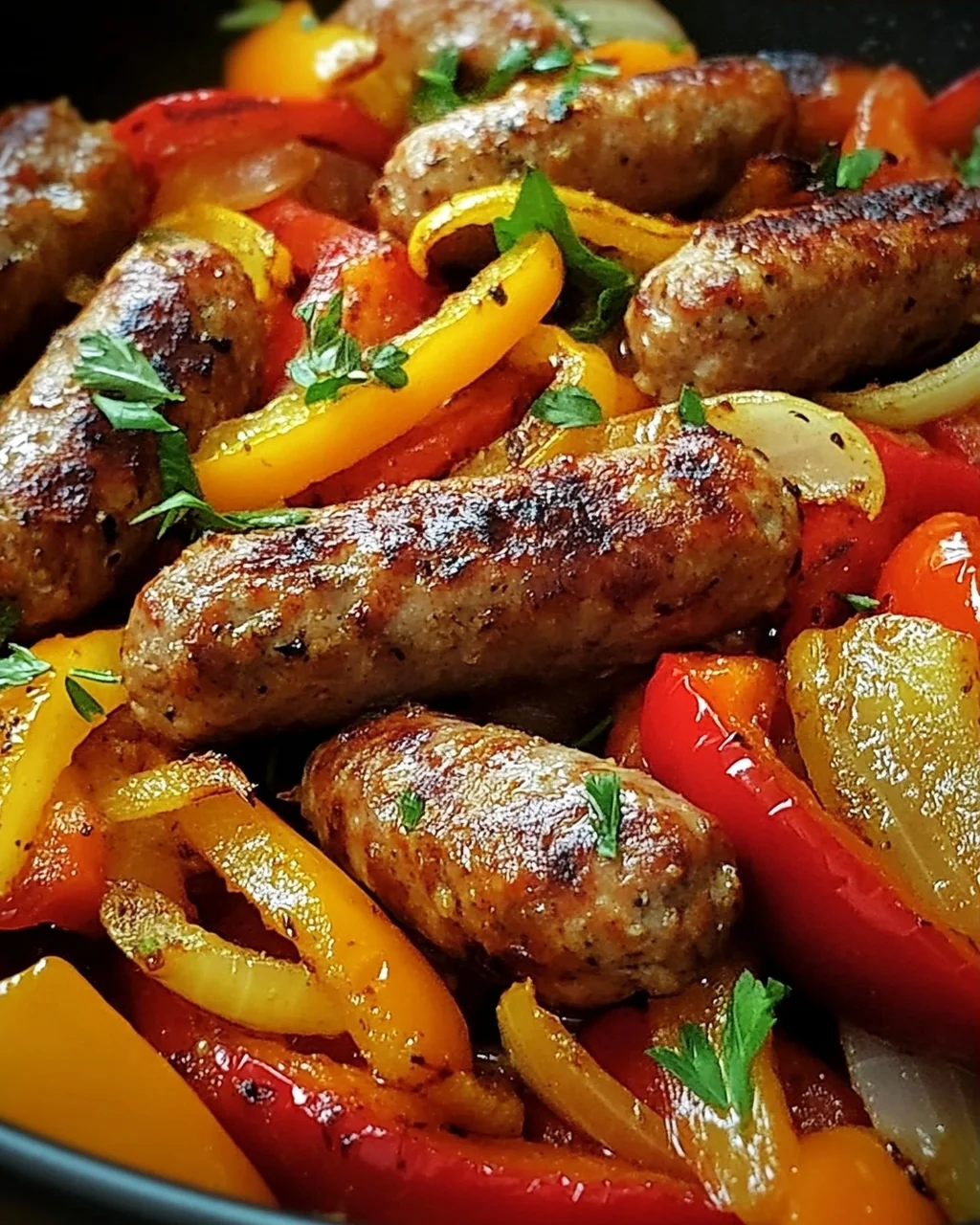 Italienische Wurst mit Paprika und Zwiebeln