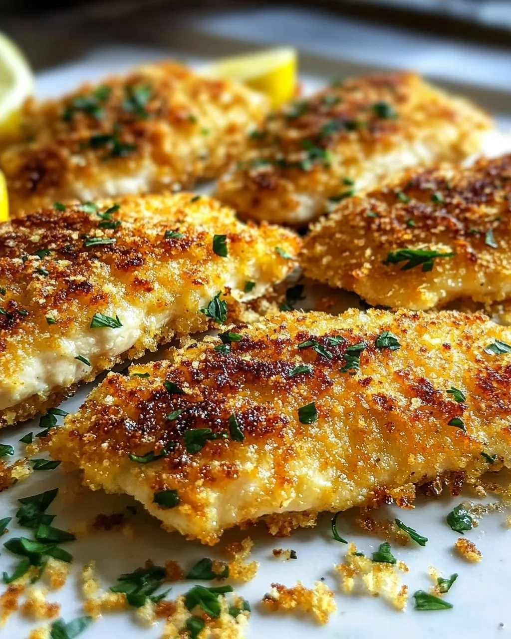 Knuspriges Parmesan-Knoblauch Hähnchen vom Blech Rezept