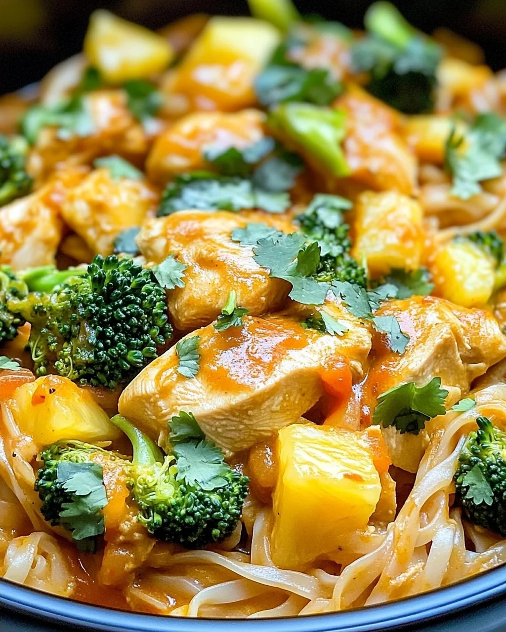 Kokosnuss-Curry-Hühnchen und Reisnudeln leicht gemacht