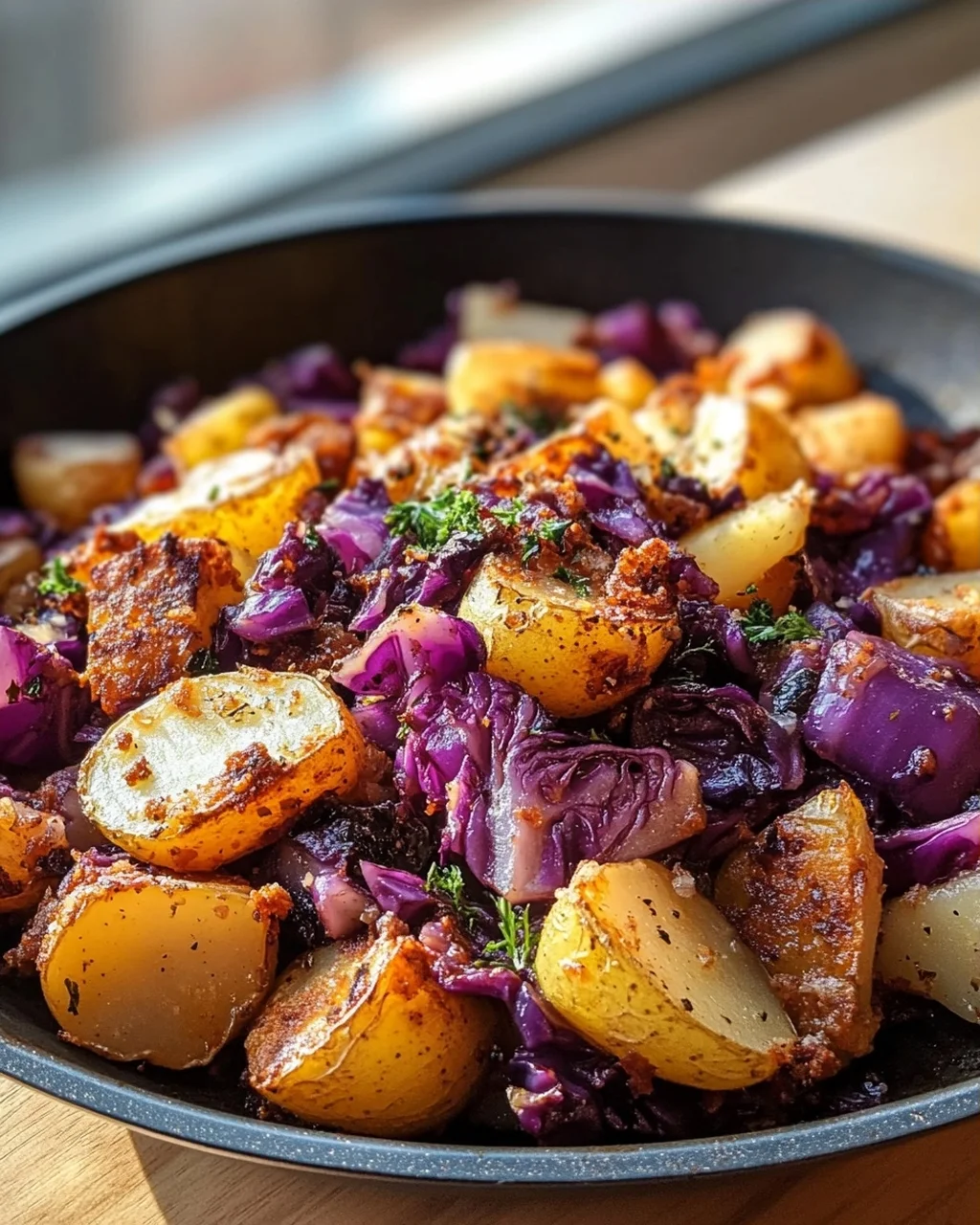 Köstliche Rotkohl Pfanne mit Kartoffeln: Einfach & Sättigend