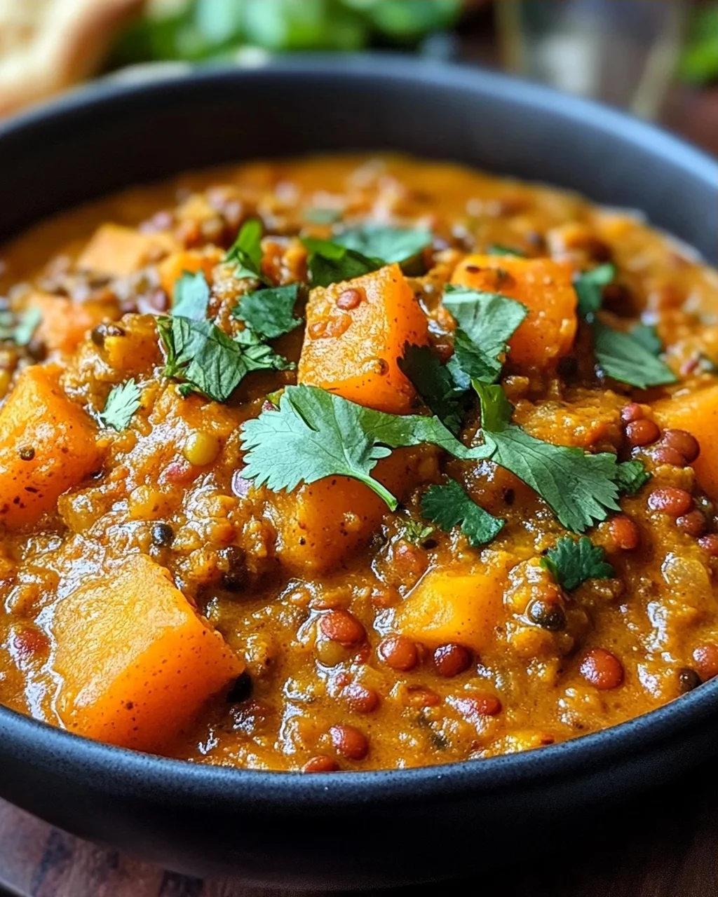 Kürbis Linsen Curry