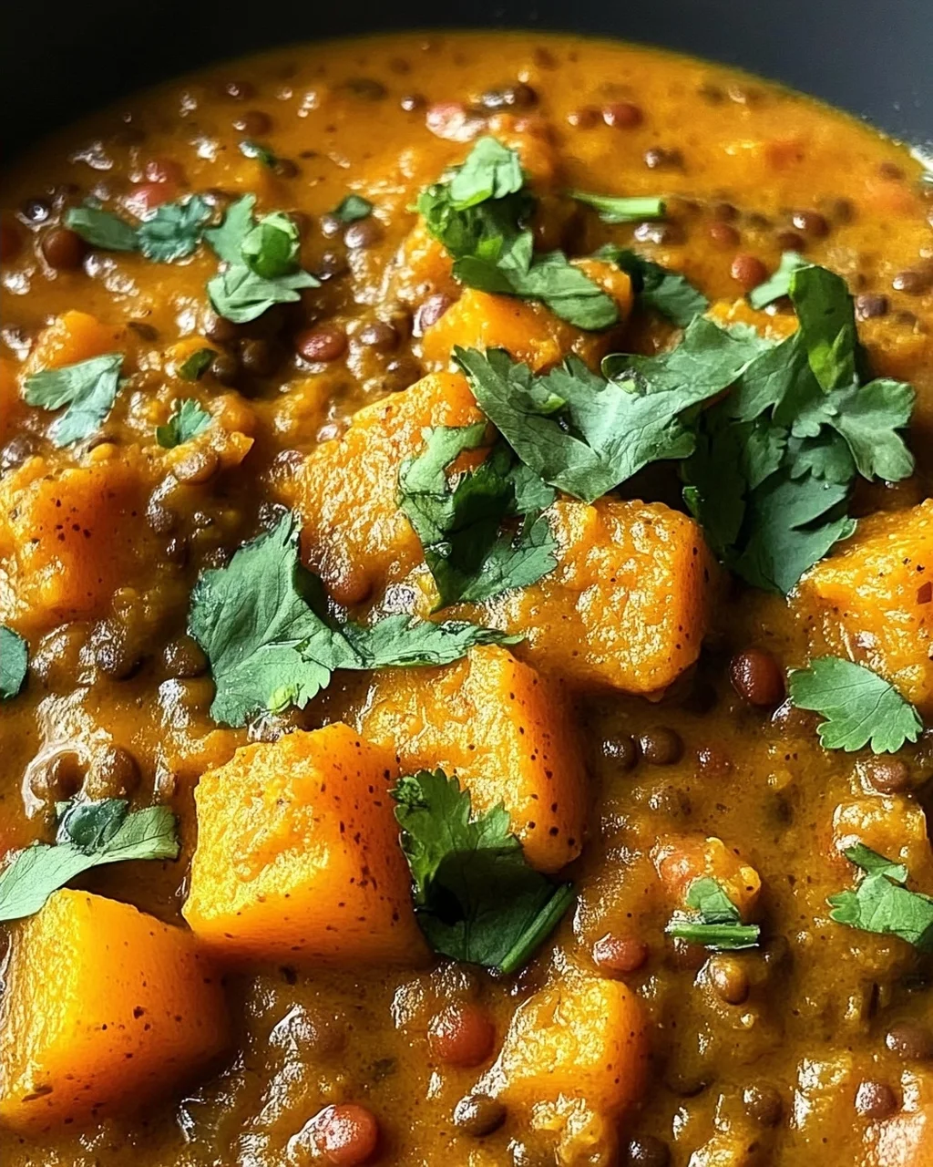 Kürbis Linsen Curry