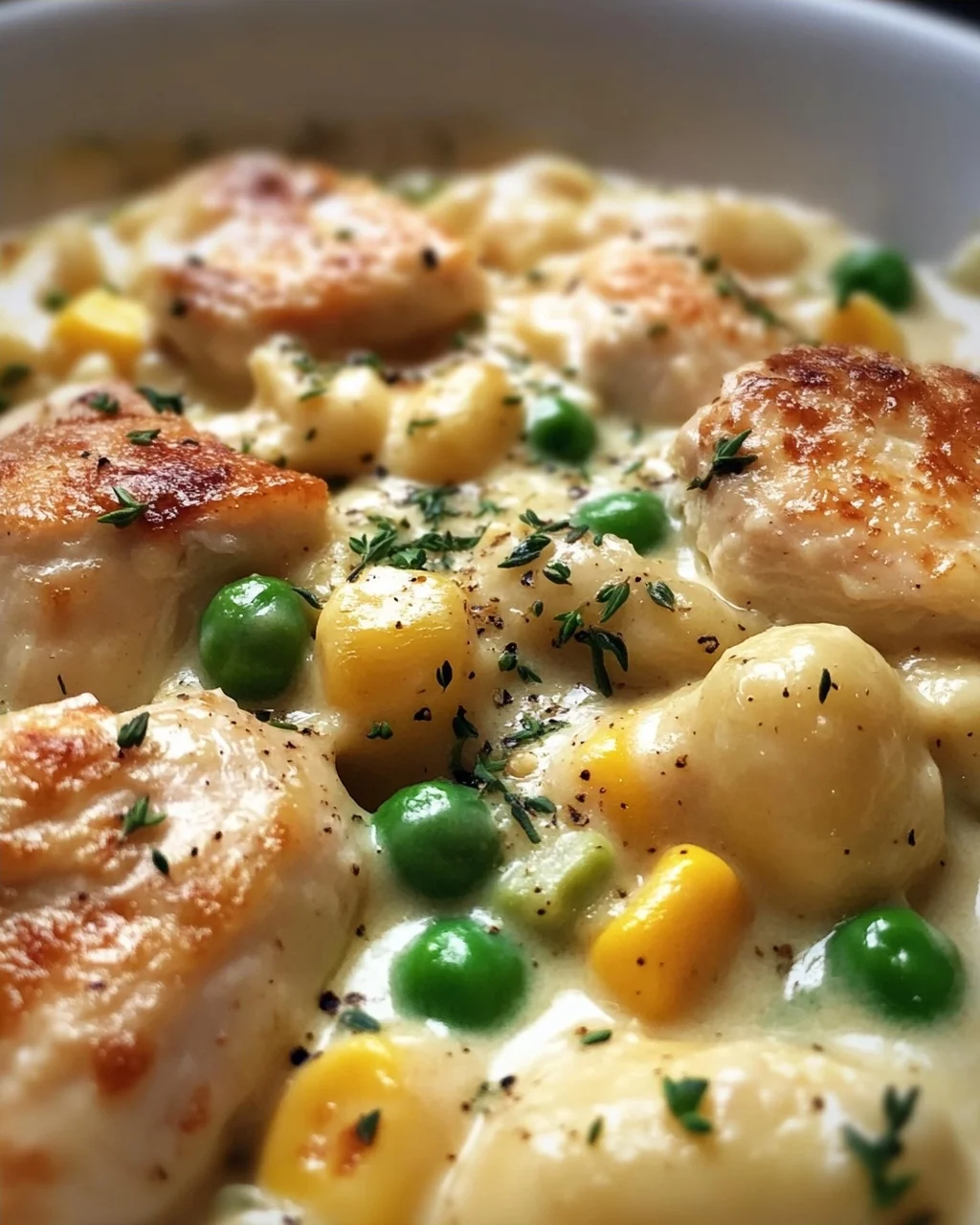 One Pot Gnocchi Hähnchen Pot Pie: Einfach, cremig, unwiderstehlich