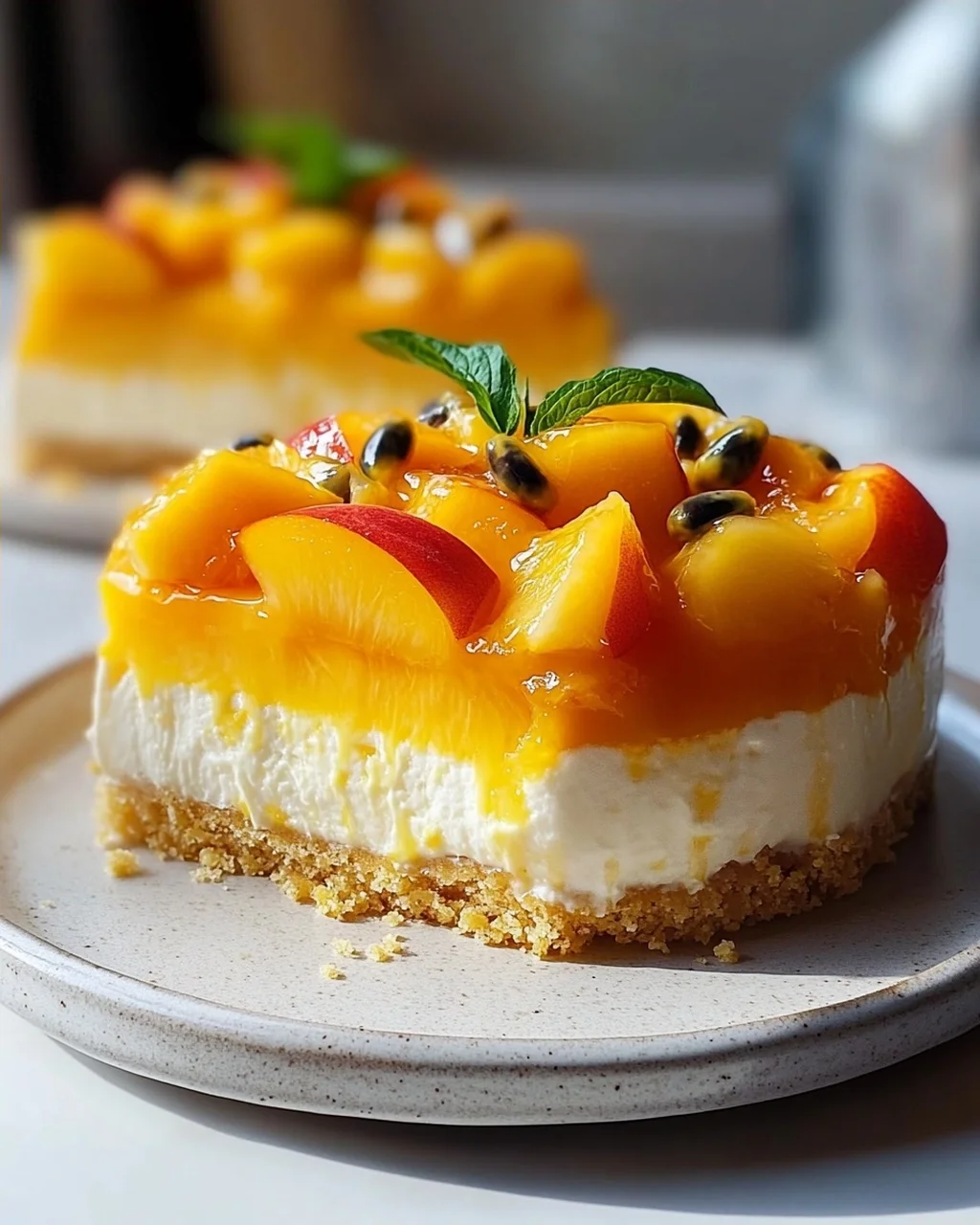 Pfirsich Maracuja Torte ohne Backen