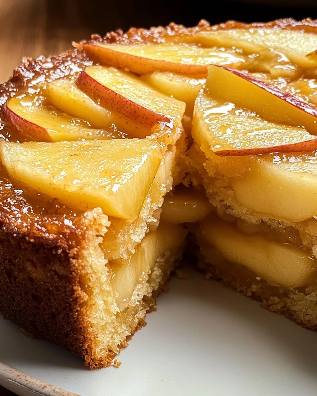 Saftiger Apfelkuchen mit Pudding