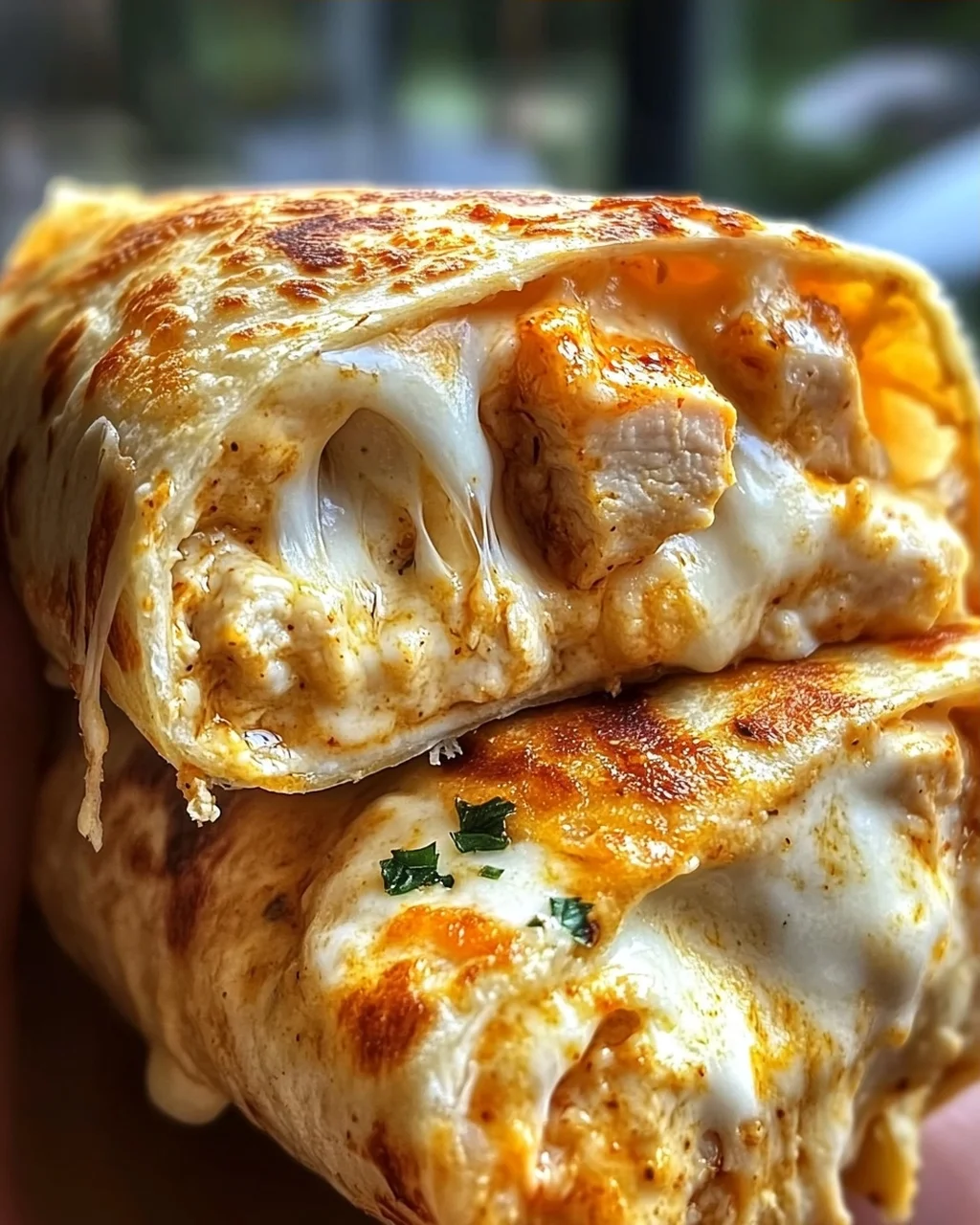 Schnelle Käse Knoblauch Hähnchen Wraps