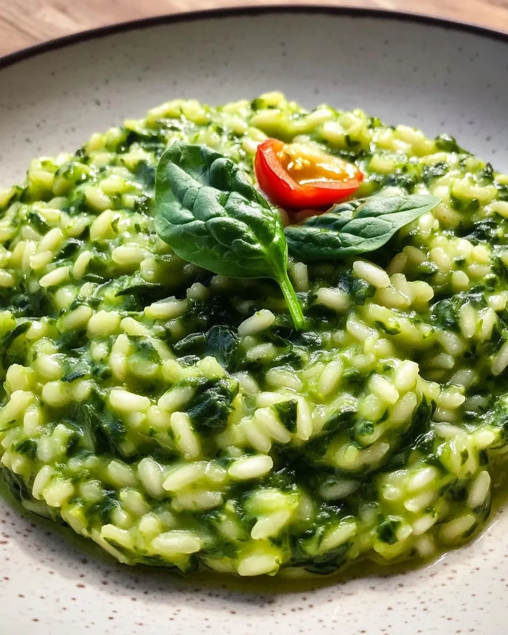 Spinat-Risotto mit frischen Kräutern