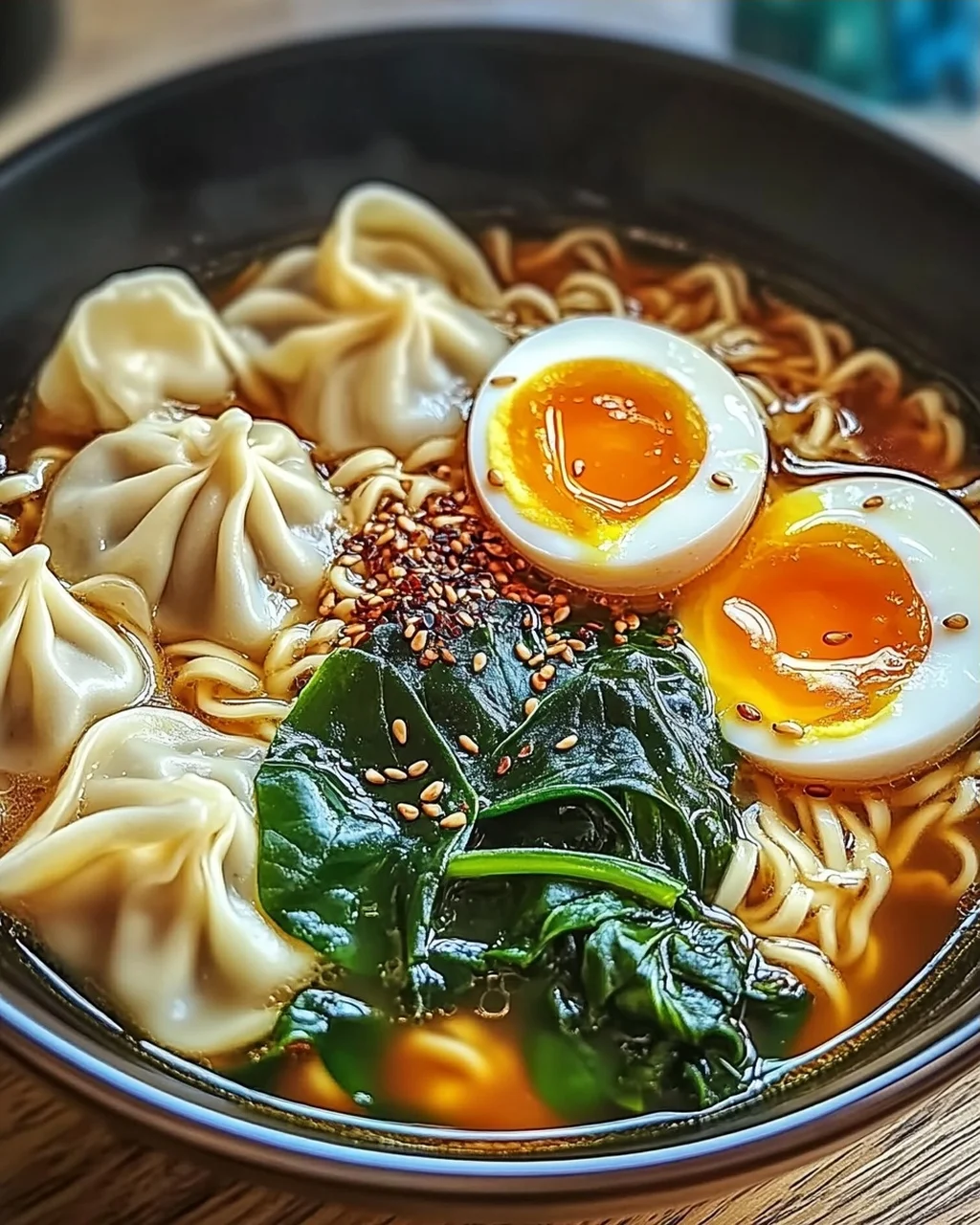 Teigtaschen Ramen Schüssel für perfekten Genuss