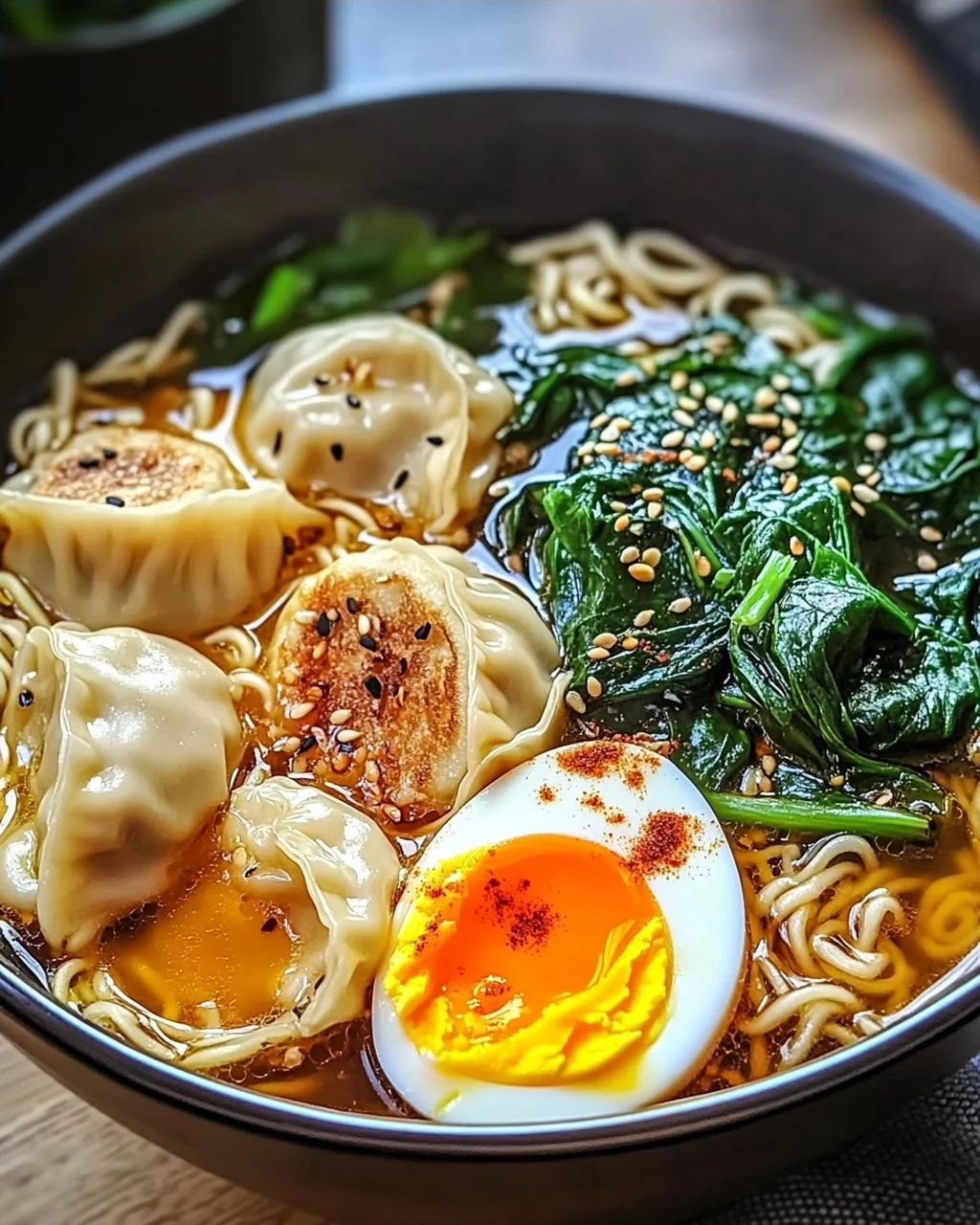 Teigtaschen Ramen Schüssel für perfekten Genuss