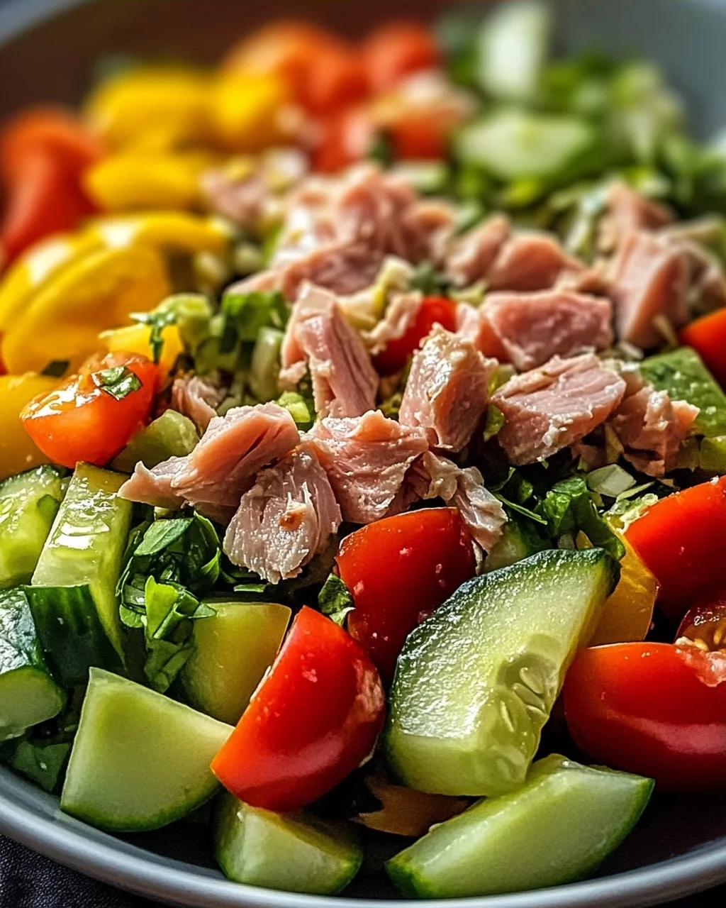 Thunfischsalat mit frischem Gemüse