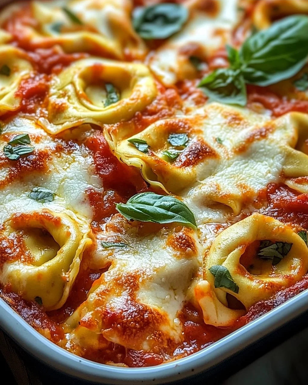 Tortellini-Auflauf mit Tomaten und Mozzarella