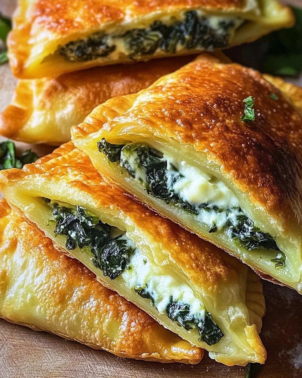 Vegane Kartoffeltaschen mit Spinat-Frischkäse-Füllung