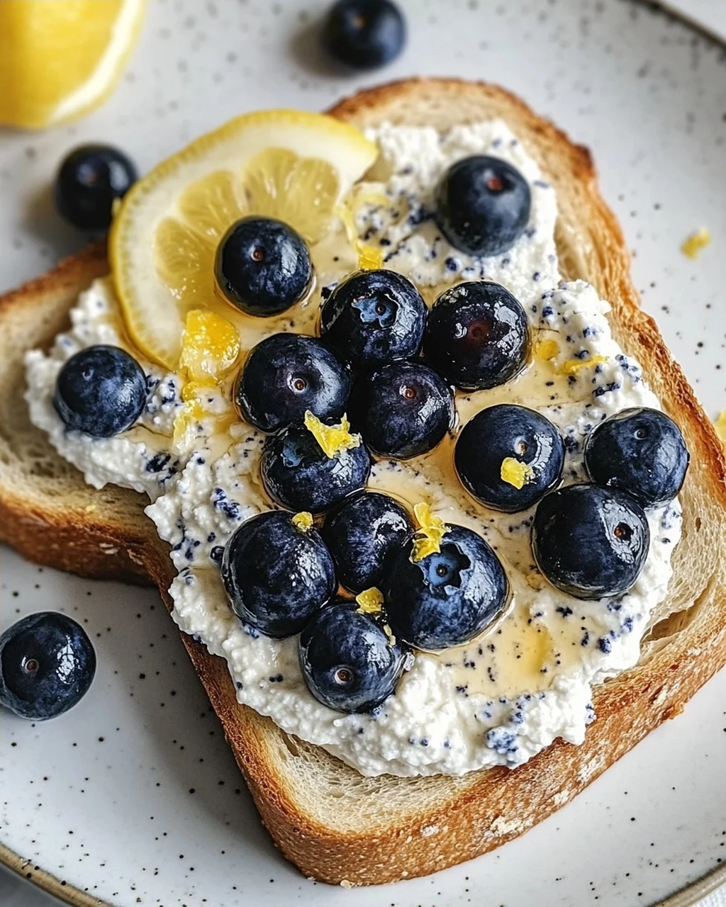 Zitronen-Blaubeer-Ricotta-Toast für jeden Tag