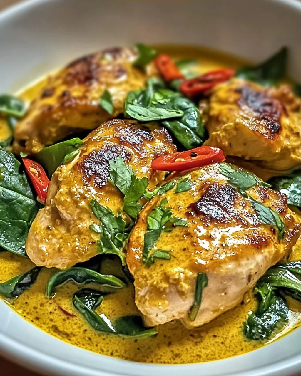Zitronengras-Hühnchen mit thailändischer Kokosnuss-Curry